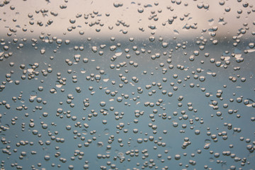 Abstract underwater glowing bubbles background