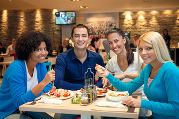 Teenagers on lunch