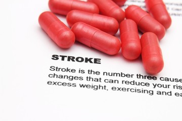 Stroke and pills concept
