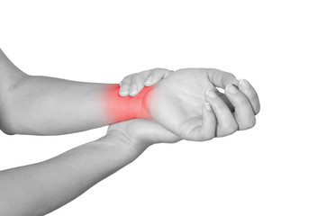 Acute pain in a woman wrist