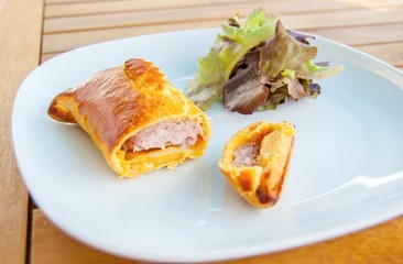 Pâté lorrain et salade