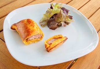 Pâté lorrain et salade