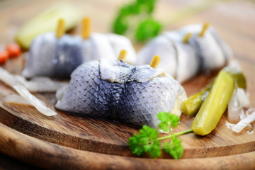 Rollmops, Gurke