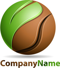 Organic eco-friendly coffee sign