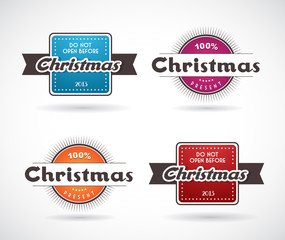 Set of Christmas labels.