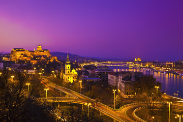 Gellert hill, Buda Castle, Parliament, Chain Bridge in Budapest,