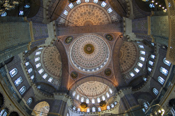 Obraz premium Interior of the New Mosque in Istanbul