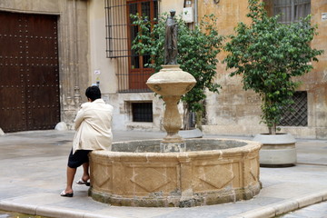 Fototapeta na wymiar San Luis Beltran square,Valencia city center, Spain