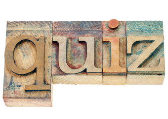 quiz word in wood type