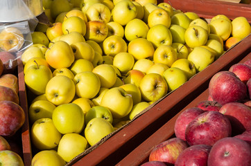 Red and yellow apples