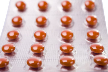 Packing pills isolated