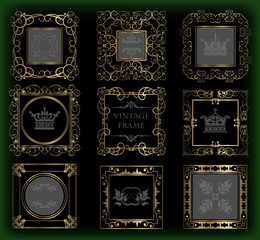 Vector set. Frame. Vintage Elements for your design.