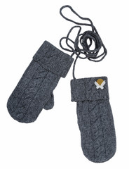 gray woolen mittens