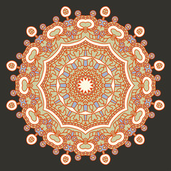 Vector round decorative design element