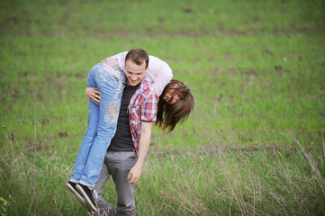 Fototapeta premium Young Couple Having Fun