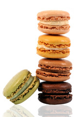 Une pile de macarons