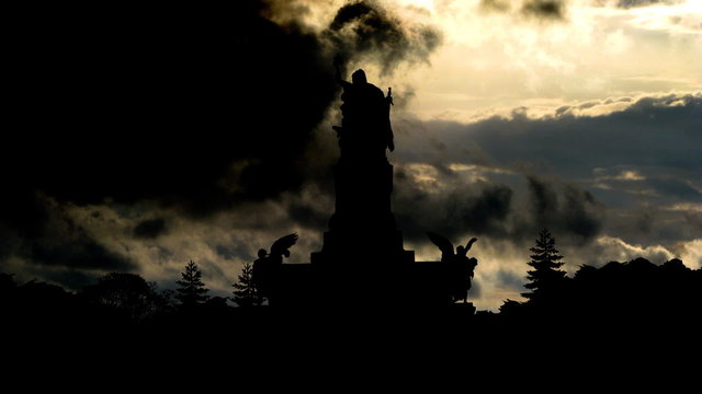 Germany Niederwald monument sky summoning