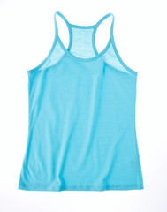 Sunny day at the beach by putting on undershirt