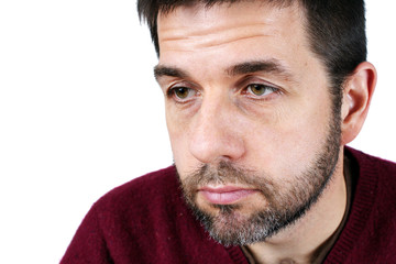 Obraz premium Portrait of man looking down