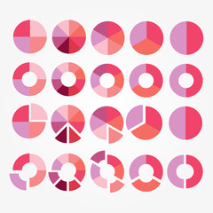 Set of colorful circle diagram for your design