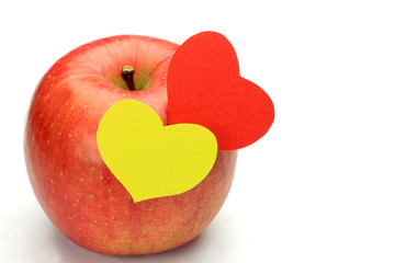 Obraz na płótnie Canvas apple i serce