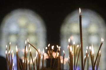 Candles in a Orthodox church