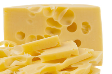 Dutch cheese isolated