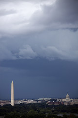 Heavy clouds over Washington
