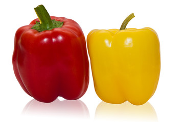 Red and yellow bell peppers
