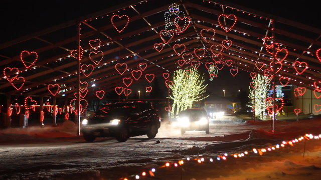 Hearts Christmas Light in Wonderland in the park