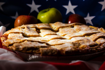 Homemade American Tradition Baked Apple Pie