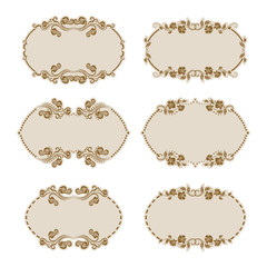 Set of ornate vector frames
