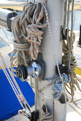 Sailing boat ropes at Marina of Ravenna