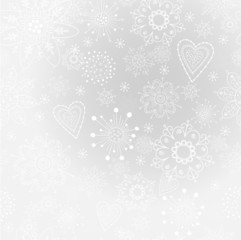 gray abstract background with snowflake