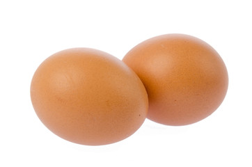 Eggs on a white background
