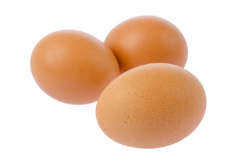 Eggs on a white background