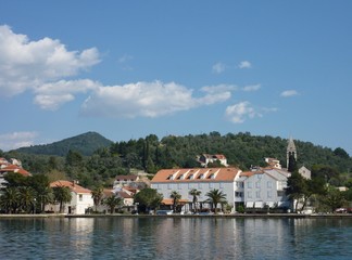 The village Sipanska luka on the island Sipan in Croatia