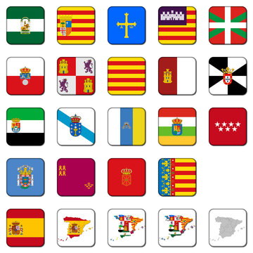 Buttons - spanische Regionen