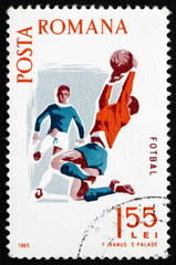 Postage stamp Romania 1965 Soccer, Spartacist Games
