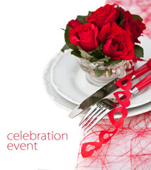 Place Setting with Roses