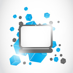 abstract modern laptop vector background