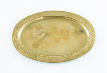 Antique brass tray