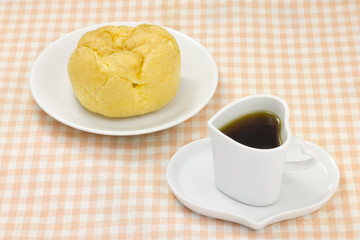 coffee and a cream puff