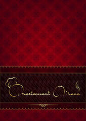 Red abstract restaurant menu cover