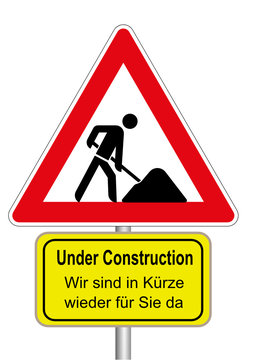 Schild Under Construction