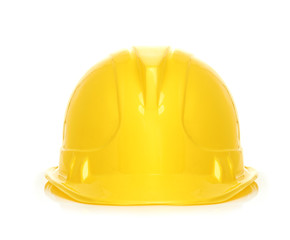 Isolated yellow helmet
