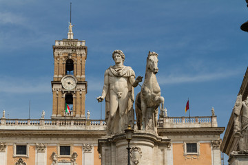 Campidoglio square (Piazza del Campidoglio) in Rome, Italy