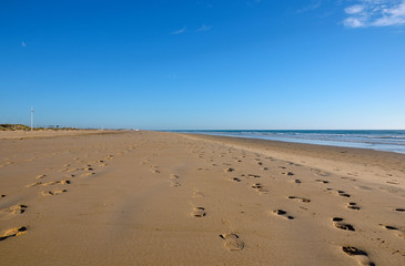 Pisadas en la playa