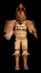 Eagle warrior statue. Aztec. Mexico.