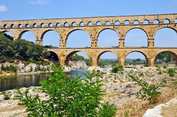 Fototapeta premium Pont du Gard, Linguadoca Roussillon, Francia